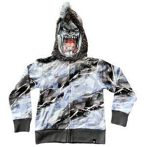 Brothers Hoodie Boys Size 5 Masked Yeti Zip-Up New